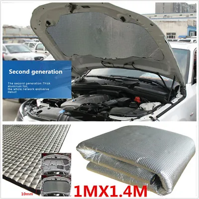 $37.29 • Buy 10MM 1X1.4M Car Hoods Deadener Insulation Heat Shield Mat Firewall Protection