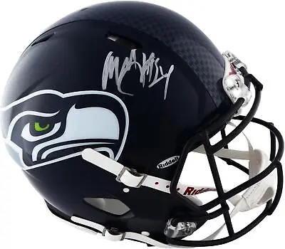 Marshawn Lynch Seattle Seahawks Signed Authentic Helmet With Green Signature • $491.24