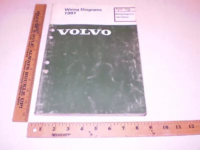 Volvo 3 39 Wiring Diagrams 1981 Model Service Shop Repair Manual Tp30316/1 (807) • $11.10