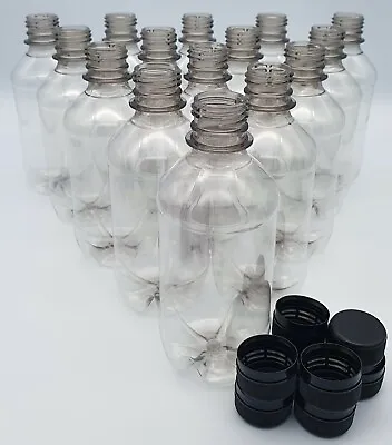 Clear Plastic 330ml PET Screw Cap Drinks Bottles Cordial Home Brew X 300 • £121