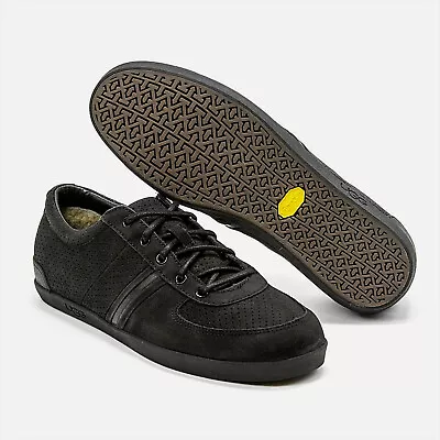 Mens Ugg Brook-lin Casual Black Suede Lace Up Fashion Sneakers NEW • $119