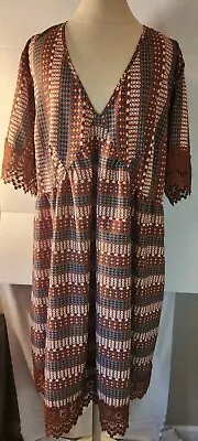 Shein Curve Summer Dress Size 2xl Boho Moo Moo Cover Up Beach Vacation Hippie • $16.99