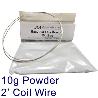 55% Silver Solder Kit - Cadmium Free - 2' Coil Wire & 10g Easy-Flo Flux Powder • £7.74