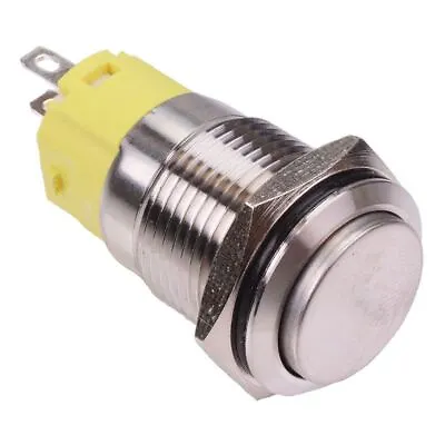£4.99 • Buy Raised Button On-On Latching 16mm Vandal Push Switch SPDT