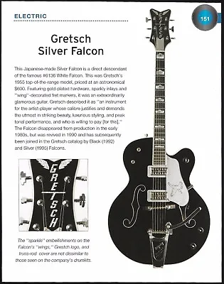 $4.46 • Buy 1995 Gretsch Silver Falcon + Guild Artist Award Archtop Guitar History Article