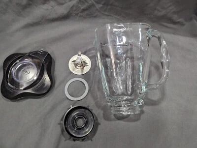 $22 • Buy OSTER 16 Speed Blender 6812 Replacement 5 Cup Glass Pitcher Jar Lid Blade BLACK