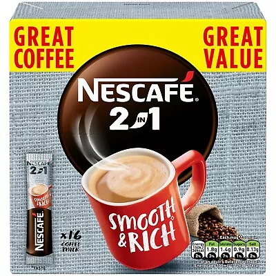 48 Sachets Nescafe ORIGINAL 2 In 1  Instant Coffee W/ Milk 🍧 CHEAP Free Deliver • £11.77