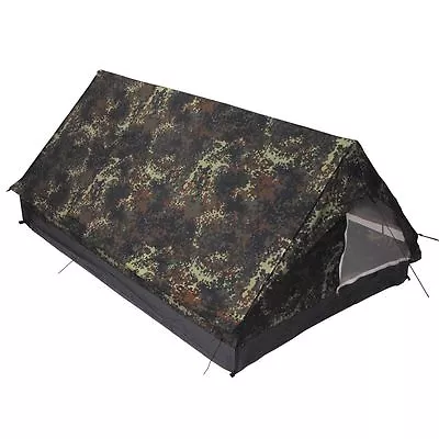 Standard Two Man Military Tactical Double Shelter - German BW Army Flectarn Camo • $74.99