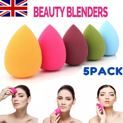 5 Pack Beauty Makeup Sponge Applicator Foundation Blender Buffer Flawless Smooth • £4.37