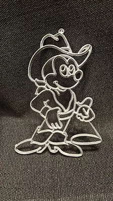 Vintage Makit Bakit Mickey Mouse Cowboy Disney Ornament Suncatcher  Frame Only • $9.99