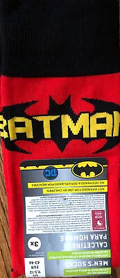 3 Pair DC Comics Warner Brothers Mens Batman Socks NWT Size 9.5-12 • $11.99