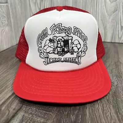 Jerome AZ - Gold King Mine - Trucker Cap Hat - Snapback - Red - Vintage • $16.79