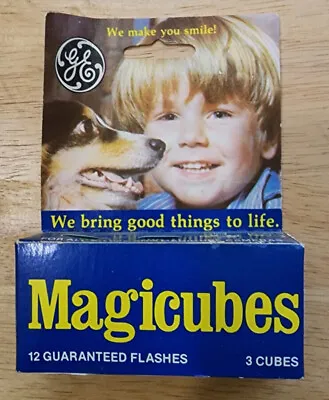 $14.99 • Buy Vintage General Electric GE Magicubes 12 Guaranteed Flashes 3 Cubes Sealed