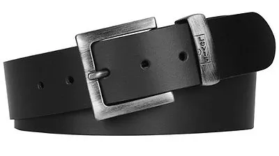 Mens Metal Tab Levis Logo Albert Leather Jean Belt 4170 - Black • £39.99