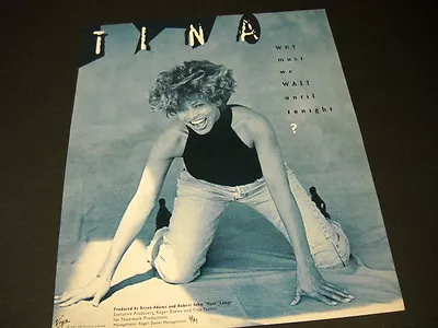 TINA TURNER Laughs At She Gets Down.... 1993 PROMO POSTER AD Mint Condition • $9.95