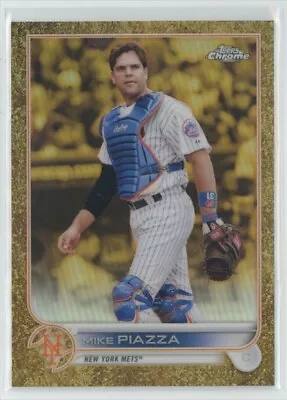 2022 Topps Chrome Gilded Baseball Gold Etch Refractor Mike Piazza 73/99 #31 • $1.25