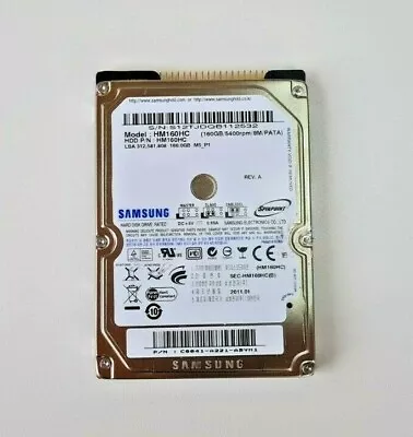 SAMSUNG 160GB 5400RPM 2.5   IDE PATA HDD Hard Drive HM160HC • £35