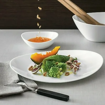 £25.64 • Buy Bormioli Prometeo 18 Piece Dinner Set White Opal Glass Dinnerware Dining Plates