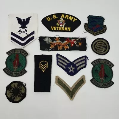 Lot Of 11 Assorted Vintage USA Military Patches • $18