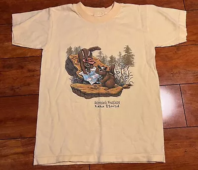 Adorable Vintage Lake Placid Adirondack Mountains Shirt Boys Medium Chipmunks • $20.99