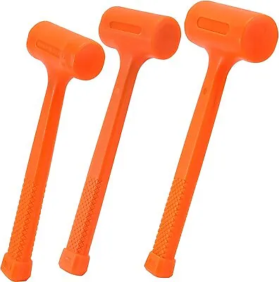 3 Pc  Dead Blow Mallet Hammer  2 Lb 3 Lb 4 Lb Full Neon Body Mallets Set • $39.99