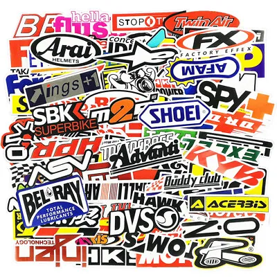 100PCS Vinyl Sticker Pack JDM Car Racing Motocross Motorcycle Helmet Vinyl Decal • $9.99