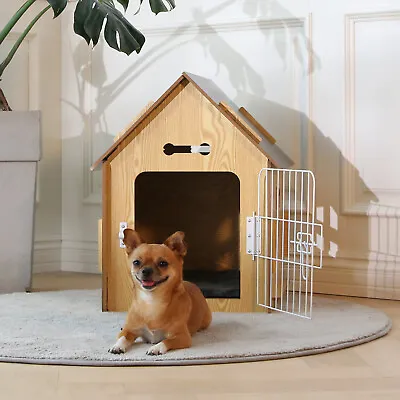 $62.99 • Buy Wooden Dog House Dog Crate For Small Or Medium Pet Kennel Playing & Resting Room