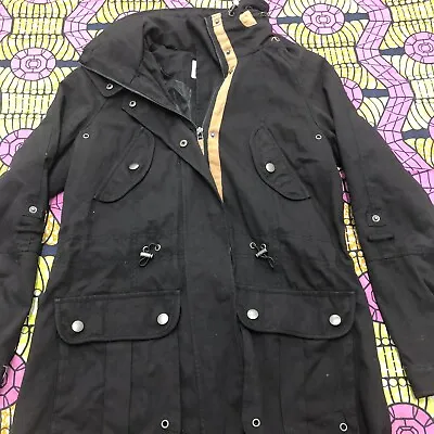 Vero Moda Hooded (hidden) Blk Winter Coat Size Medium. Used In Good Condition. • $29.99