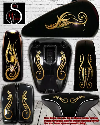 Motorcycle Pinstripe Decal Set Universal Fit Harley Honda Yamha BMW Victory • $55.99