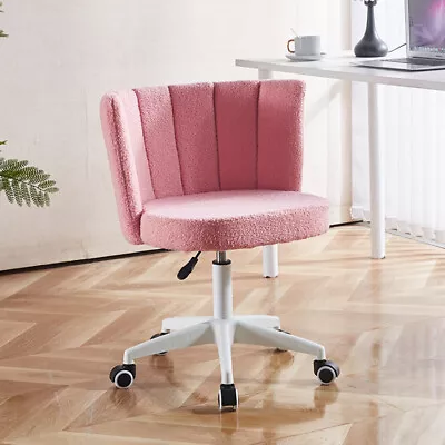 Home Office ChairFluffy Fuzzy Comfortable Makeup Vanity Chair Height Adjustable • $115.99