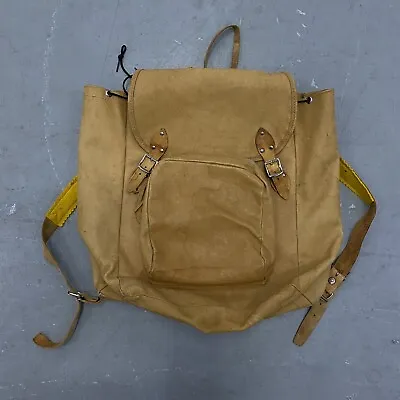 Vintage 70s 80s Jura Leather Tactical Backpack Made In Czechoslovakia RARE • $32.99