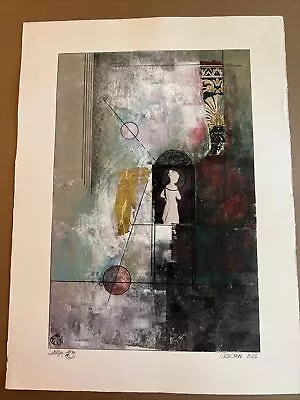 Original Mixed Media - Abstract Collage Painting On Acid Free Heavy Paper L-1A • $39.96