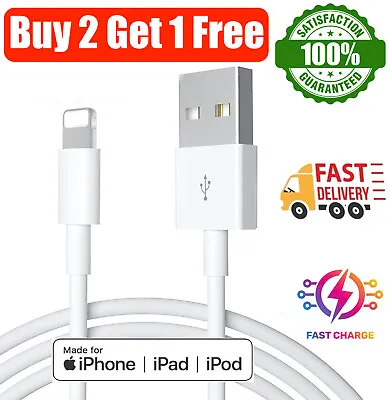 £0.99 • Buy 3M USB IPhone Charger Fast For Apple Long Cable USB Lead 7 8 X XS XR 11 12 13 14