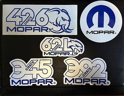 Lot Of MOPAR OEM CRATE MOTOR Stickers: 345 392 6.2L (Hellcat) & 426 Hellephant • $12