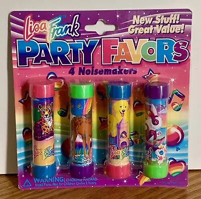 Vintage Lisa Frank Party Favors 4 Noisemakers Brand New Sealed Animal Themed NOS • $34.95