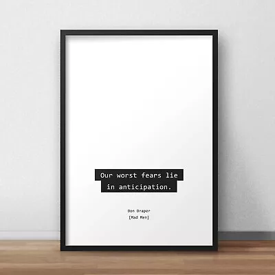 Mad Men Our Worst Fears Quote Poster • £4.99