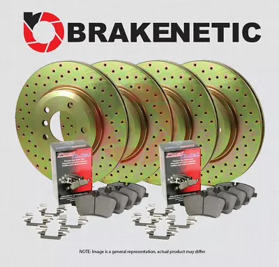 F&R BRAKENETIC Sport Drilled Brake Rotors + Ceramic Pads 36.40013.21 • $290