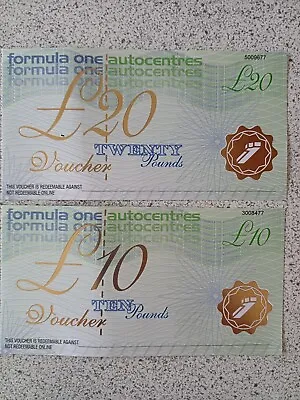 Formula One Autocentres £30 Vouchers • £25