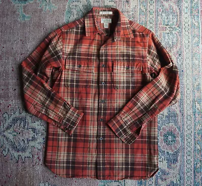 LL Bean Plaid Chamois/Flannel Shirt - Size S • $25