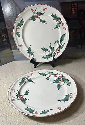 F146b~ Villeroy And Boch Holly -set Of 2 Dinner Plates 10 1/2  • $79.99