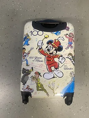 Bioworld Disney 100 Years Of Music And Wonder 20” Upright Spinner Suitcase • $145