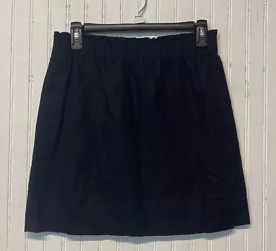 J Crew Mini Skirt Women's Size 2 Black Knee Length Elastic Waist Stretch • $4