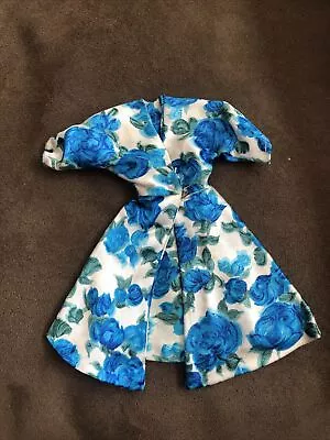 Vintage Barbie Clone Dress Blaze O’ Glory BABS Blue Floral Satin Fab Lu HTF • $42.99