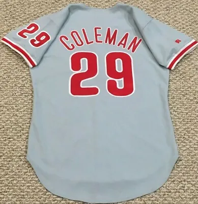 COLEMAN Size 42 #29 Phillies Road Gray Game Jersey KNIT MLB Issued Not Used • $149.99