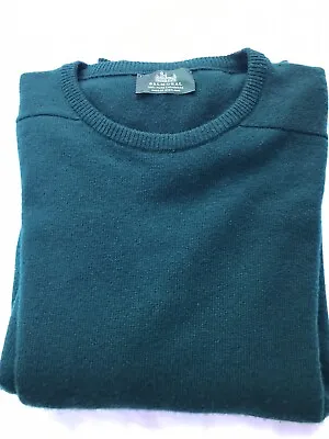 $23 • Buy Estate Sale Vintage Balmoral 100% Cashmere Sweater Green Made In Scotland