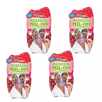 4 PACK 7th Heaven Passion Cleansing Peel-Off Face Mask For All Skin Types 10ml • £12.99