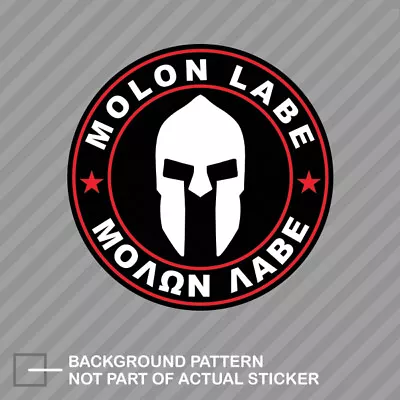 Molon Labe Red Circle Sticker Decal Vinyl Come Take Them 2A V4c • $4.99