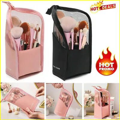 £5.42 • Buy Portable Travel Makeup Brush Bag Holder Cosmetic Pencil Storage Case Organizer