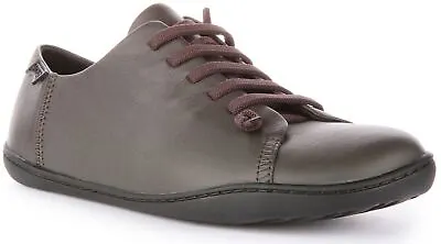 Camper Peu Cami Slip Wide Casual Signature Leather Shoe Grey UK 3 - 12 • £109.99
