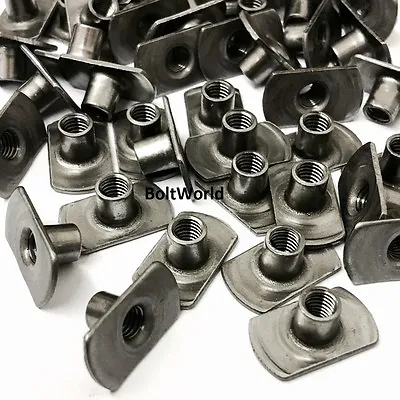 Weld T Tee Nuts With Smooth Flange Steel Self Colour Metric Bolts Screws Wood • £9.62